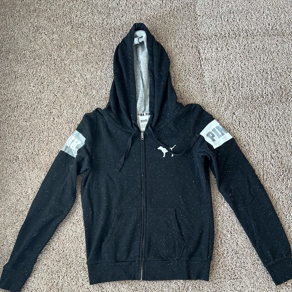 PINK Victoria’s Secret Black Full Zip Jacket